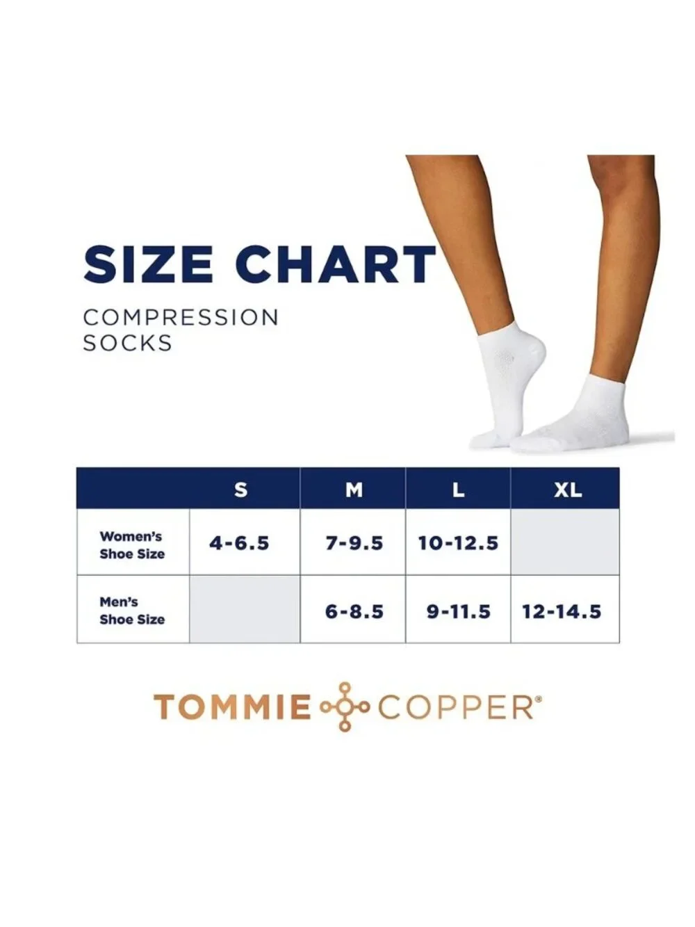 Tommie Copper Set of 2 Ankle Compression Socks Basic Large 10-12.5 Women's NEW